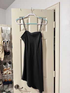 Forever 21 Black Asymmetrical Slip Dress